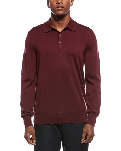Brooks Brothers Wool-blend Polo Shirt In Burgundy
