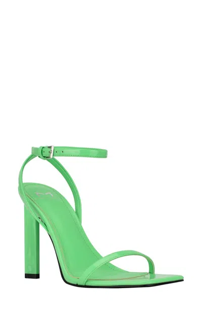 Marc Fisher Arthur Sandal Women's Green Leather Square Toe Ankle Strap Jobb260 In Green