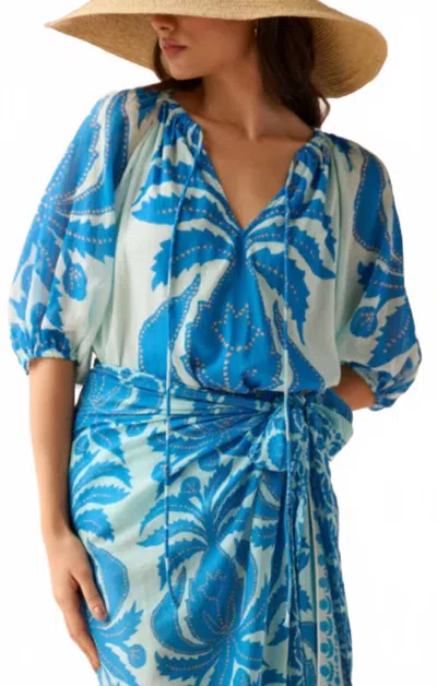 Omika Isla V-neck Blouse In Nikita Lago In Multi