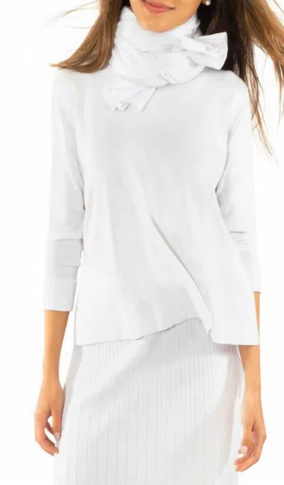 Gretchen Scott Sneek A Peek Sweater In White In White