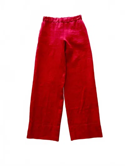 Whyci Milano Amarena Pant In Black Cherry In White
