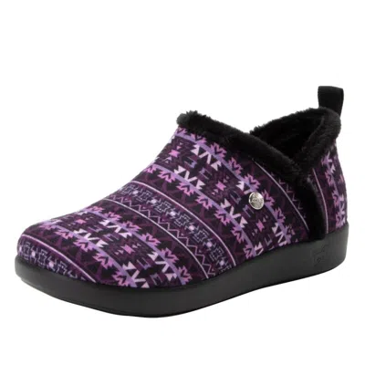 Alegria Cozee Coz-7632 Women's Santa Fe Berry Sherpa Lined Slippers Jobb051 In Multi