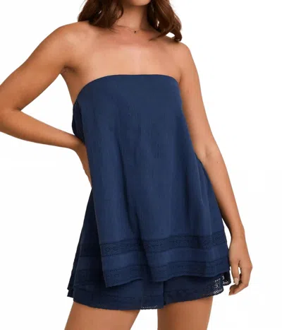 Le Lis No More Blues Romper In Navy In Blue