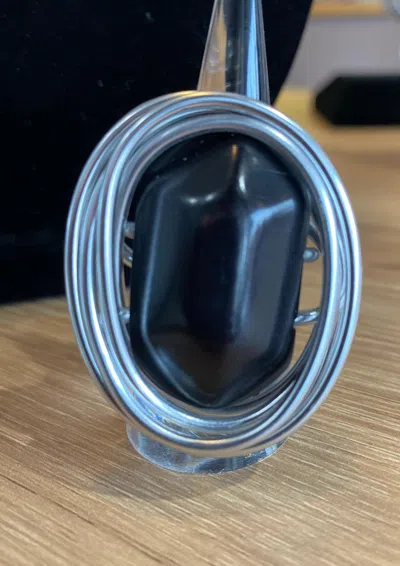 Designs By Oc Women's Inca Ring In Silver/black In Silver