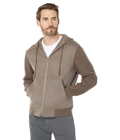 Theory Haskel Luke Dfw Jacket Men's Taupe Long Sleeve Full Zip Gbo321 In Brown