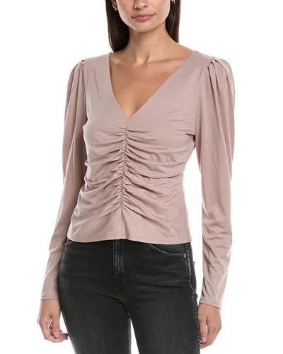 Nation Ltd Angelina Long Sleeve Top In Whisper In Pink