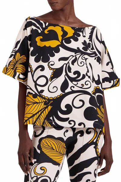 La Doublej Meditation Tee In Marea Black In Multi