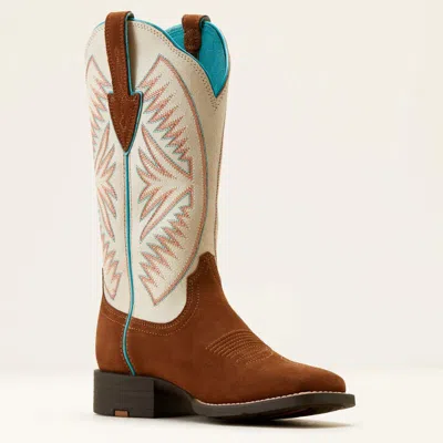 Ariat Round Up Ruidoso Leather Cowboy Boot In Brown