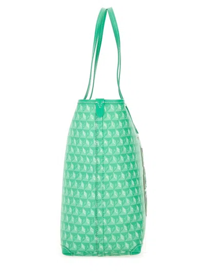 Anya Hindmarch Tote Bag With Bold Script And Textured Pattern In Green