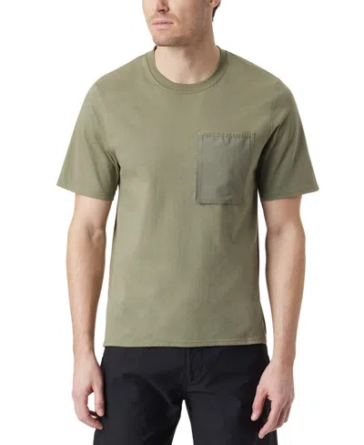 Bass Outdoor T-shirt Men's Lichen Green Cotton Short Sleeve Crew Neck Fts178 In Green