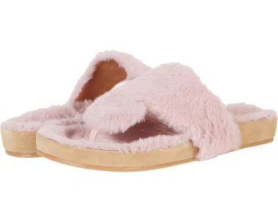 Jack Rogers Jacks Comfort Cozy Sandal Women's Blush Faux Fur Thong Jobb1460 In Pink