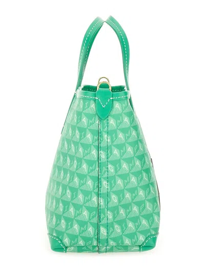 Anya Hindmarch Compact Recycled Canvas Tote Bag With Playful Pattern In Green