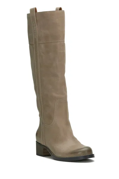 Lucky Brand Hybiscus Women's Light Gray Leather Knee High Riding Boot Jobb1308 In Brown