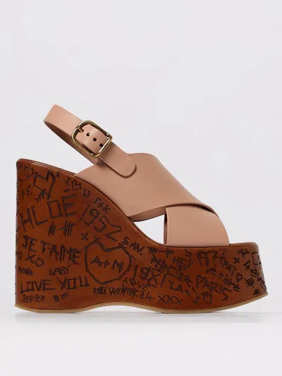 Chloé Chloe' Women Maxime Wedge Sandal In Brown