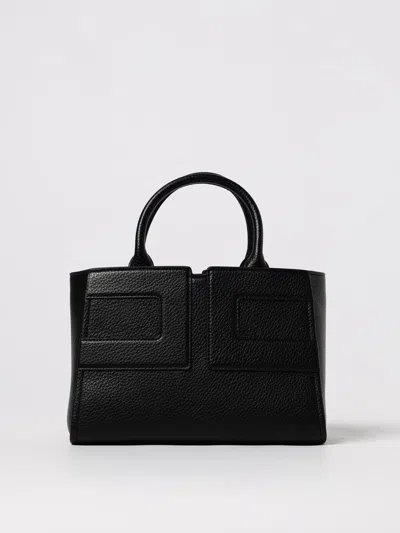 Elisabetta Franchi Medium Tote Bag With Logo In Black