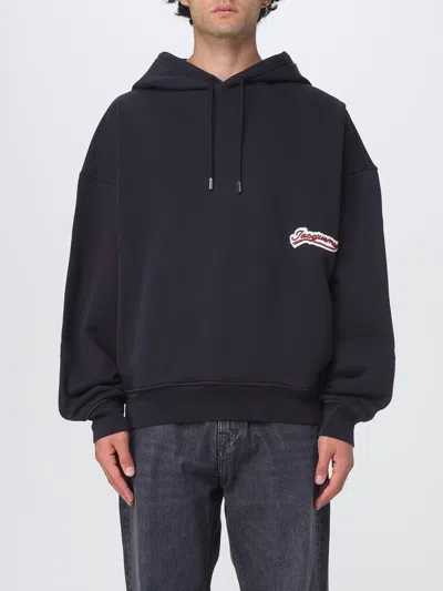Jacquemus Relaxed Fit Hoodie With Drawstring In Black