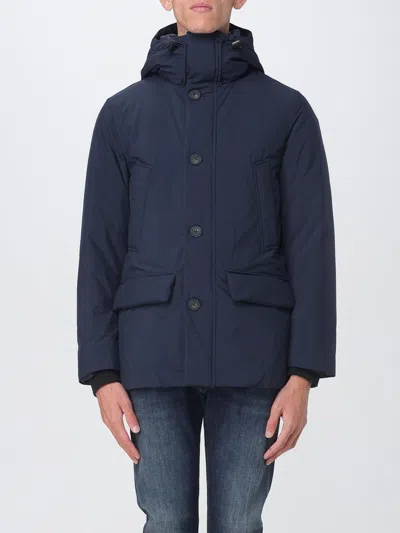 Woolrich Piumino In Nylon Stretch Blu Notte Uomo In Blue