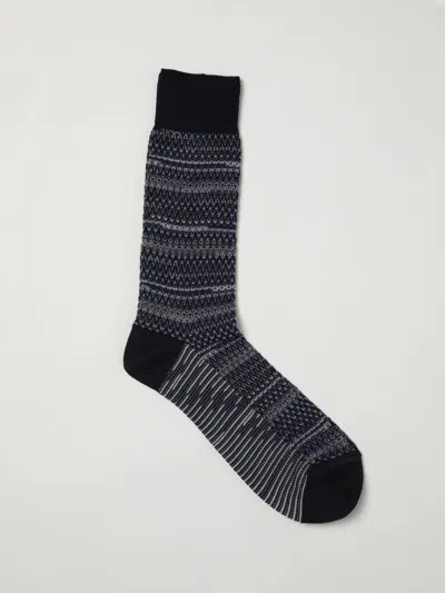 Missoni Multicolored Mid-calf Knit Socks In Black