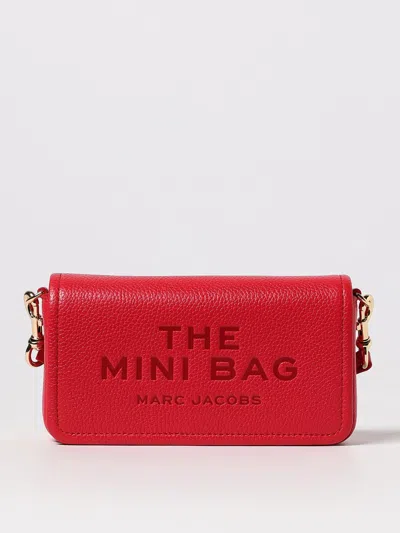 Marc Jacobs Textured Leather Mini Bag With Magnetic Closure In Red
