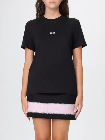 Msgm T-shirt With Logo In Black