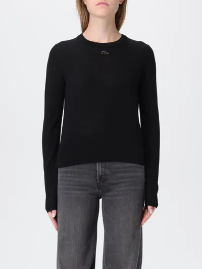 Diesel Wool Jumper With Cut-out Logo In Black