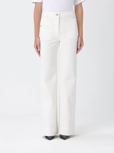 Victoria Beckham Jeans Victoria  Woman Color White In Multi