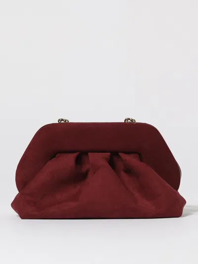 Themoirè Tia Suede Prune Bag In Burgundy