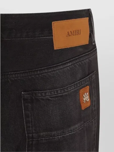 Amiri Straight Trousers With Five Pockets And Belt Loops In Black