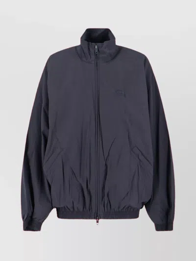 Balenciaga Lightweight Black Icon Jacket In Blue