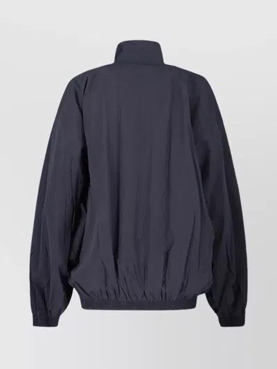 Balenciaga Lightweight Black Icon Jacket In Blue