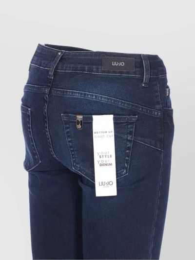 Liu •jo Five-pocket Trousers With Back Patch Pockets In Blue