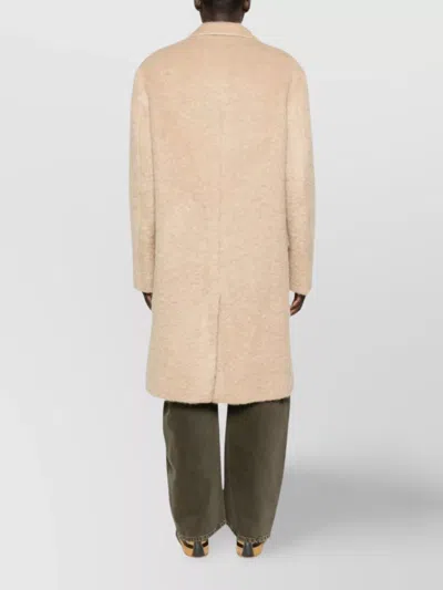 Dries Van Noten Beige Mohair Coat In Neutral