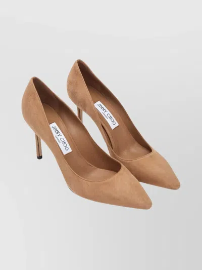 Jimmy Choo Romy 85 Pumps In Toffee Colour Suede In Brown