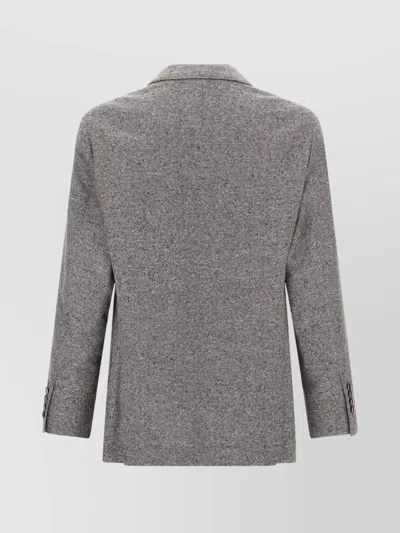 Brunello Cucinelli Tailored Suit Set Double-breasted Jacket In Gray