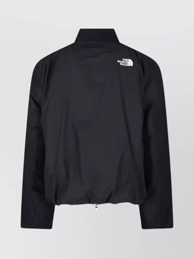 The North Face Relaxed Fit Jacket With Ribbed Collar And Pockets In Blue
