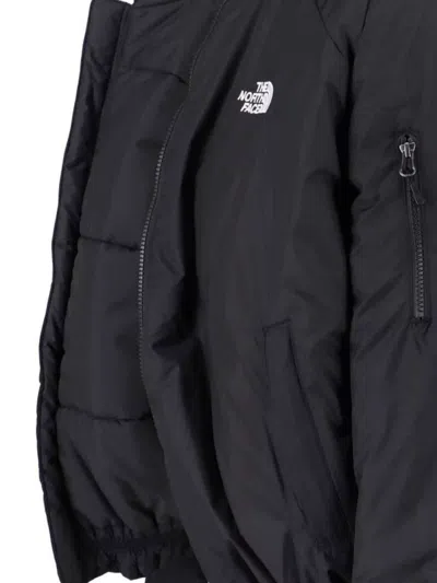 The North Face Relaxed Fit Jacket With Ribbed Collar And Pockets In Blue