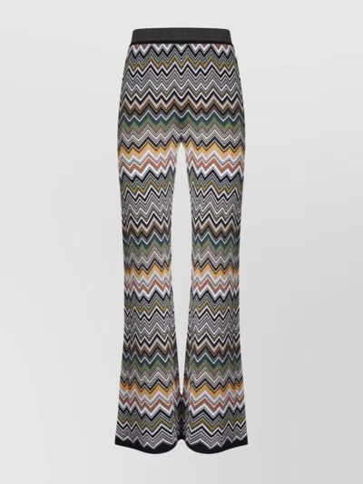 Missoni Lange Hose Mit Chevronmuster In Black