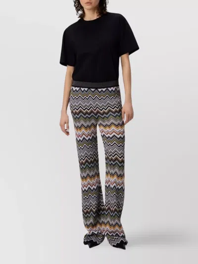 Missoni Lange Hose Mit Chevronmuster In Black