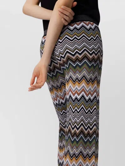 Missoni Lange Hose Mit Chevronmuster In Black