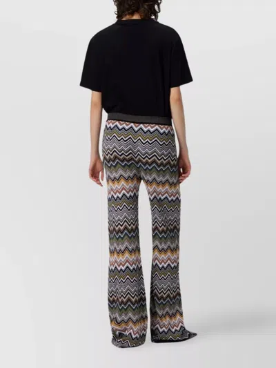 Missoni Lange Hose Mit Chevronmuster In Black