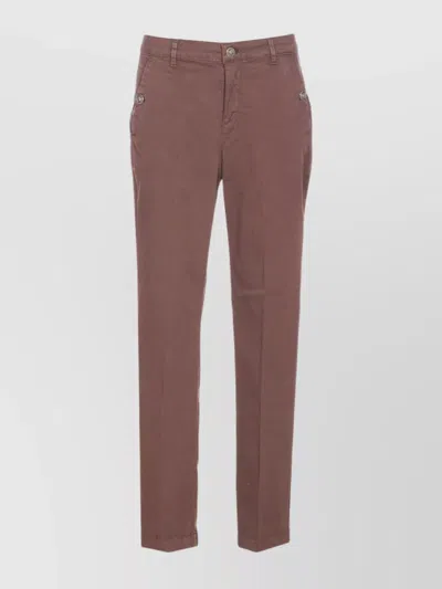 Liu •jo Buttoned Jeans With Side And Back Pockets In Brown