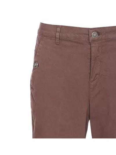 Liu •jo Buttoned Jeans With Side And Back Pockets In Brown