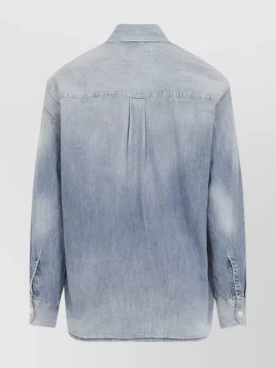 Our Legacy Long Sleeve Shirt With Chest Pocket Design In Blue