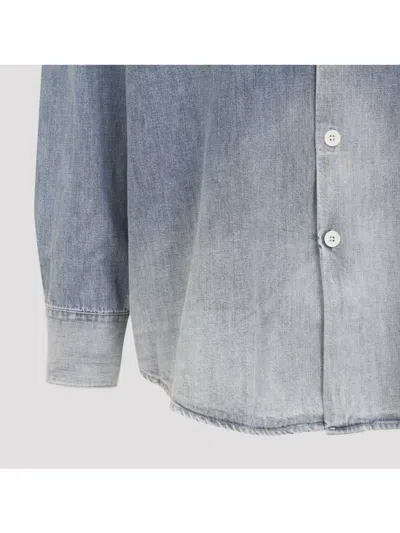 Our Legacy Long Sleeve Shirt With Chest Pocket Design In Blue