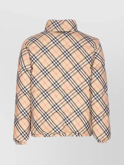 Burberry Reversible Check Puffer Jacket In Neutral
