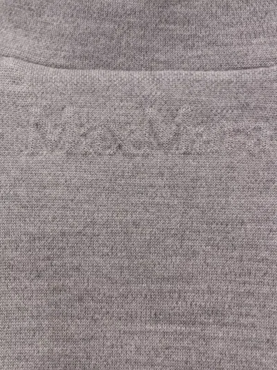 Max Mara Sweatshirt In Double Wool And Cotton Jersey In Gray