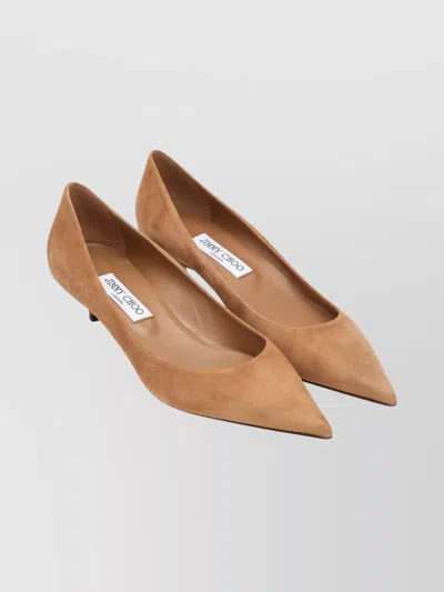 Jimmy Choo Décolleté Amelia In Suede Color Toffee In Brown