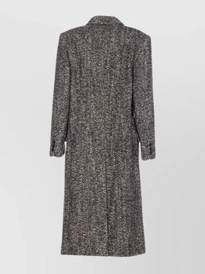 Isabel Marant Double-breasted Coat Belted Waist In Black