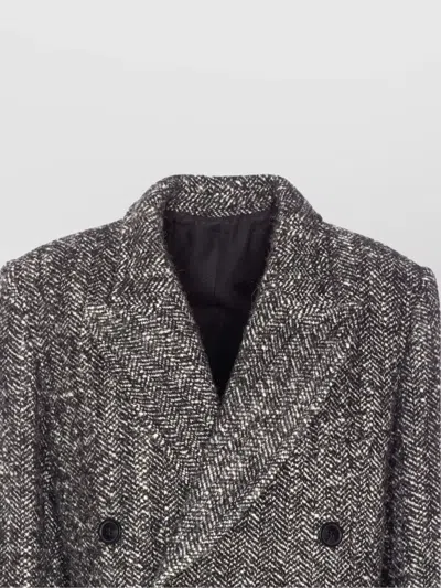 Isabel Marant Double-breasted Coat Belted Waist In Black