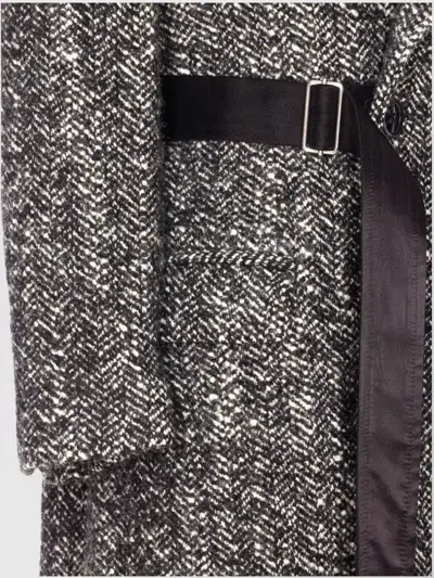Isabel Marant Double-breasted Coat Belted Waist In Black
